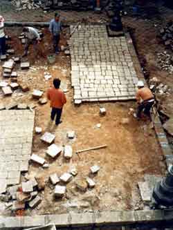 Casarano - Piazza del pesce - vecchia e nuova tessitura