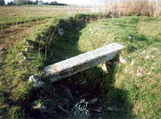 il menhir sul luogo del ritrovamento