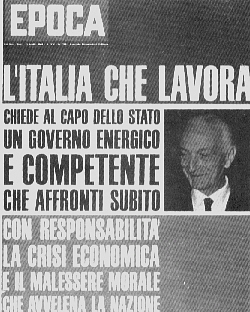 La copertina tricolore di "Epoca" nel Luglio '64 durante il tentativo di colpo di stato di De Lorenzo