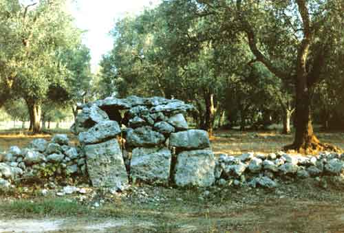 Dolmen di Santa Barbara - Vista da NNW